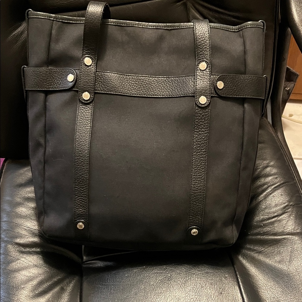 Bvlgari Black Tote with Silver Accents - Picture 5 of 10